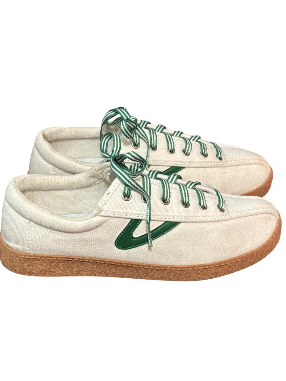 Tretorn Plush Canvas Nylite Sneaker in Green - Picture 3 of 9